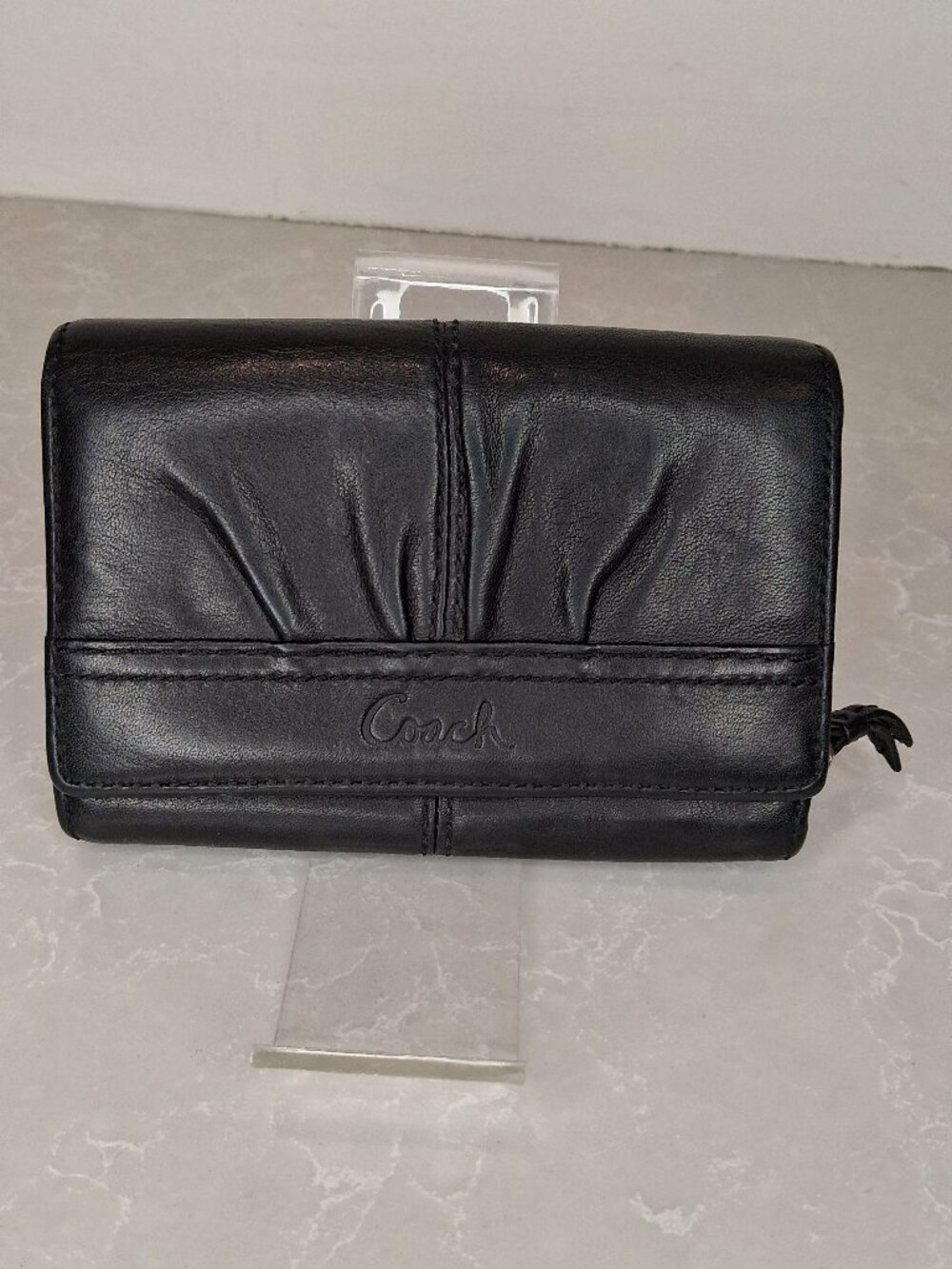 Coach Soho Pleated Compact French Purse Wallet